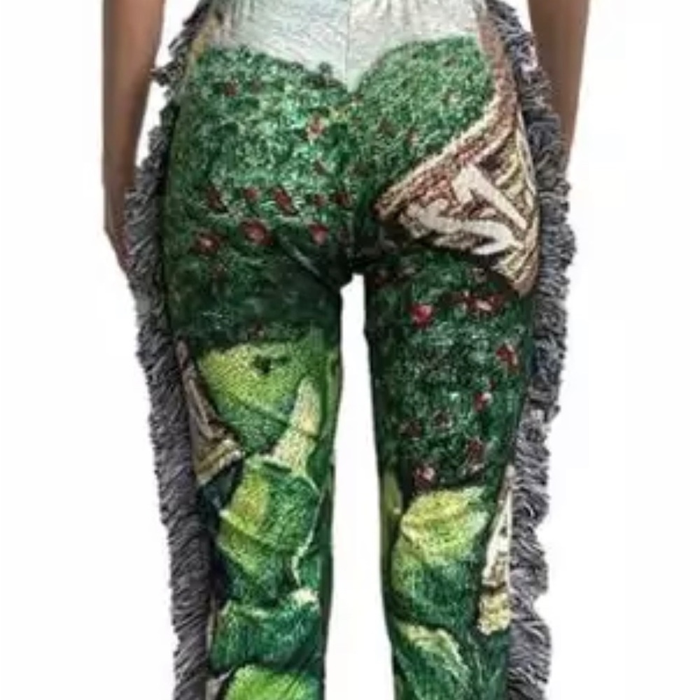 Fringe thick leggings